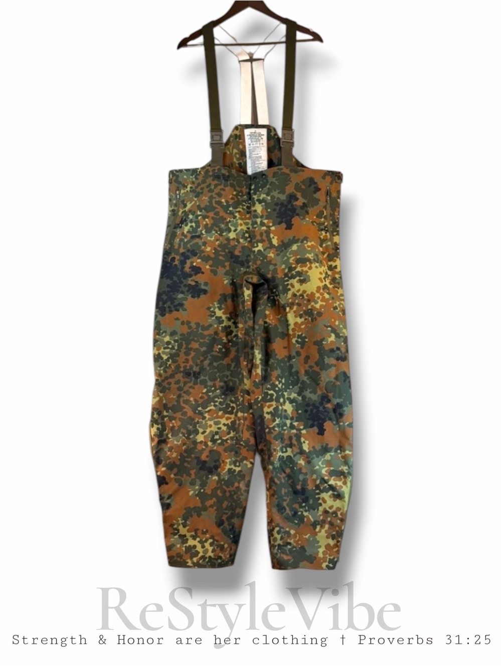 VINTAGE YEGIN GMBH & CO German Size XXL Waders Military Camouflage Waterproof